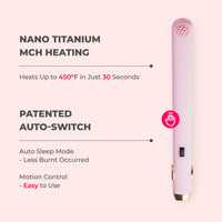 TYMO SWAY nano titanium MCH heating flat iron — fast heat, top rated titanium flat iron.