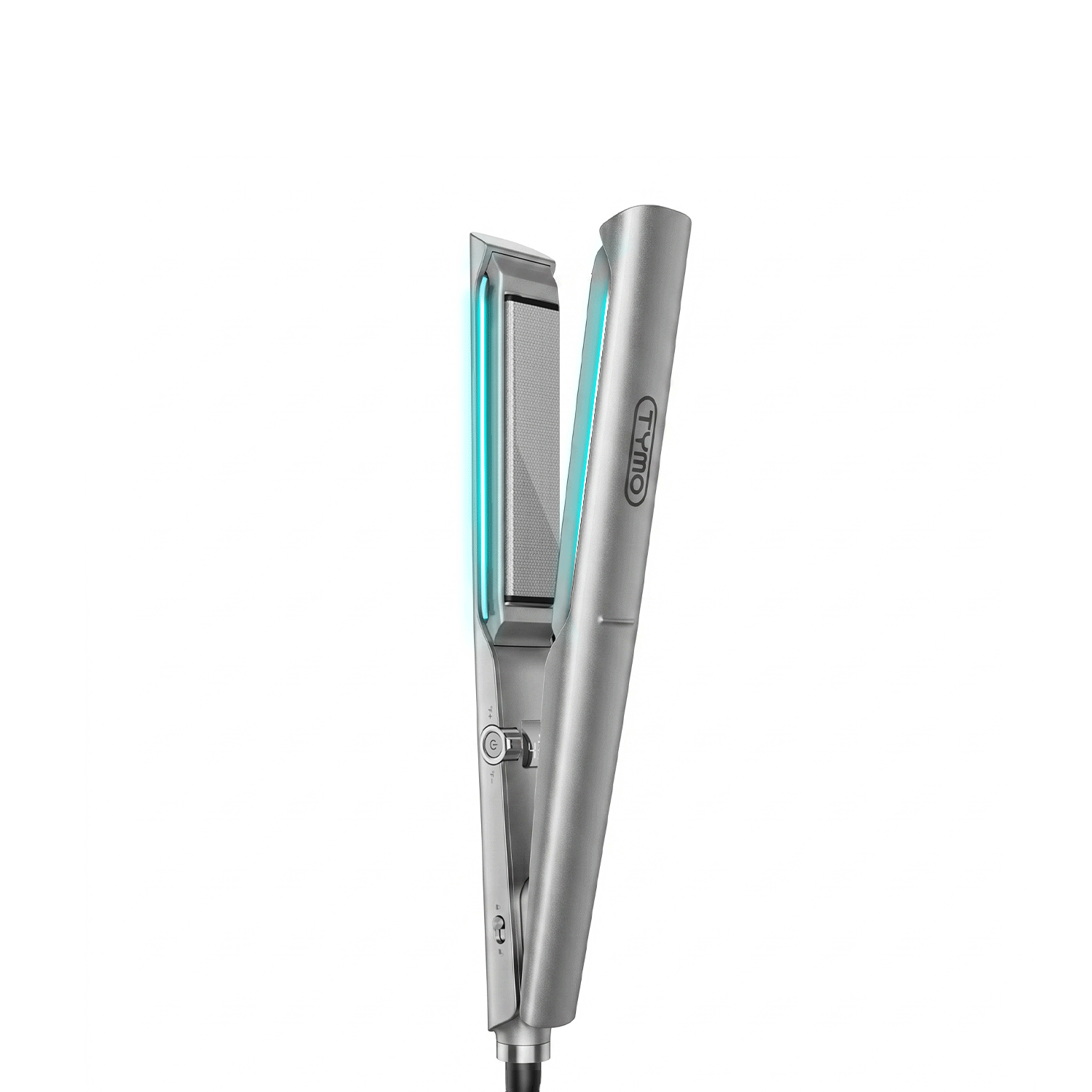 TYMO FLAIGHT HOLO PREMIUM hair straightener featuring NanoFiber protective heating plates and 405-470nm blue light hair care technology