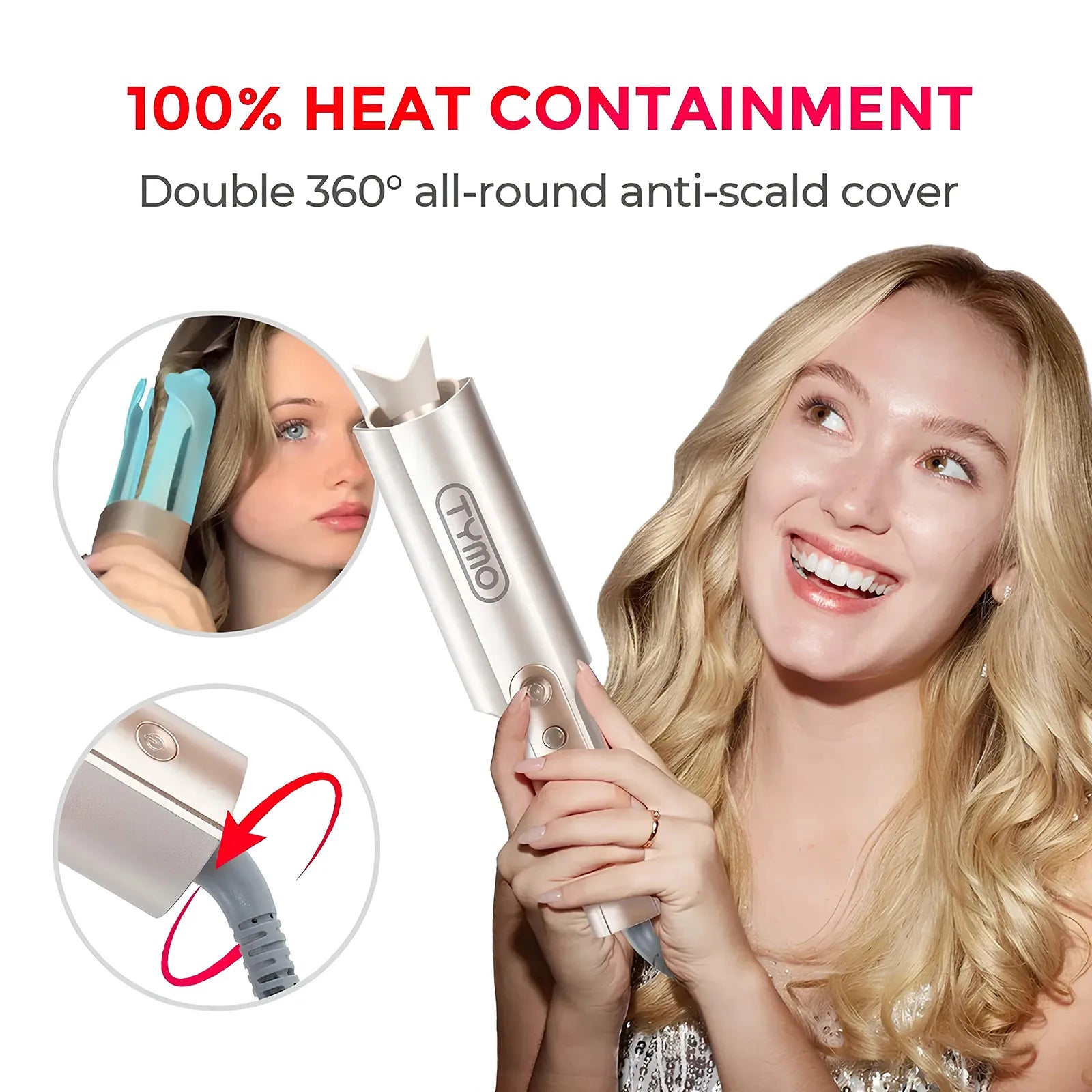 TYMO CURLPRO PLUS by TYMO 1-inch curling iron for uniform bouncy curls.
