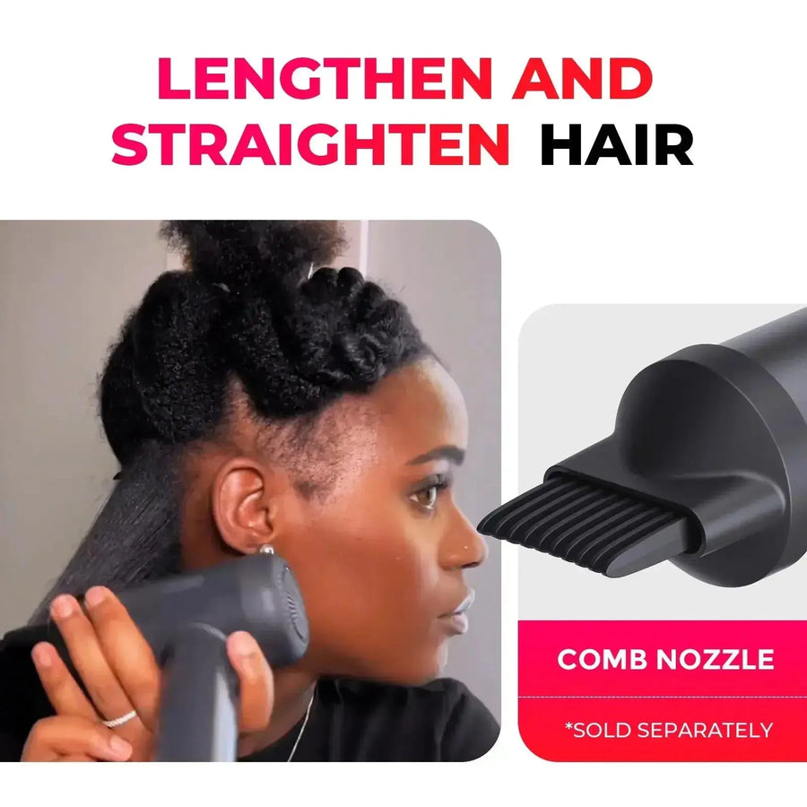 TYMO AIRHYPE LITE, a dyson alternative hair dryer with an ionic comb nozzle for smoothing and straightening.