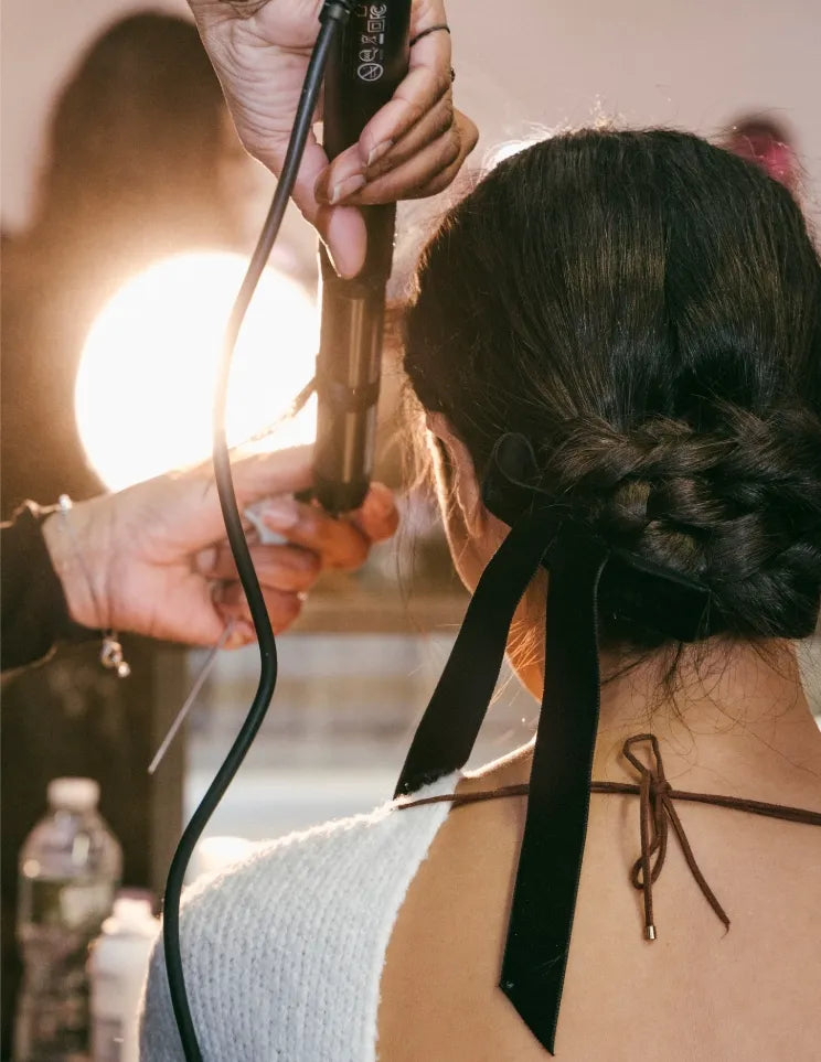 Stylists creating textured bangs using TYMO ROTA