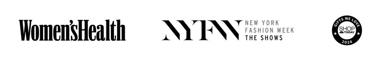Women's Health, New York Fashion Week, and Shop TODAY Gifts We Love 2024 logos